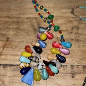 Mali Vintage African Trade Wedding Necklace Czech Glass Beads Chunky